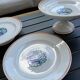 Set of 2 heel plates and one compote dish art deco, Boch La Louvière