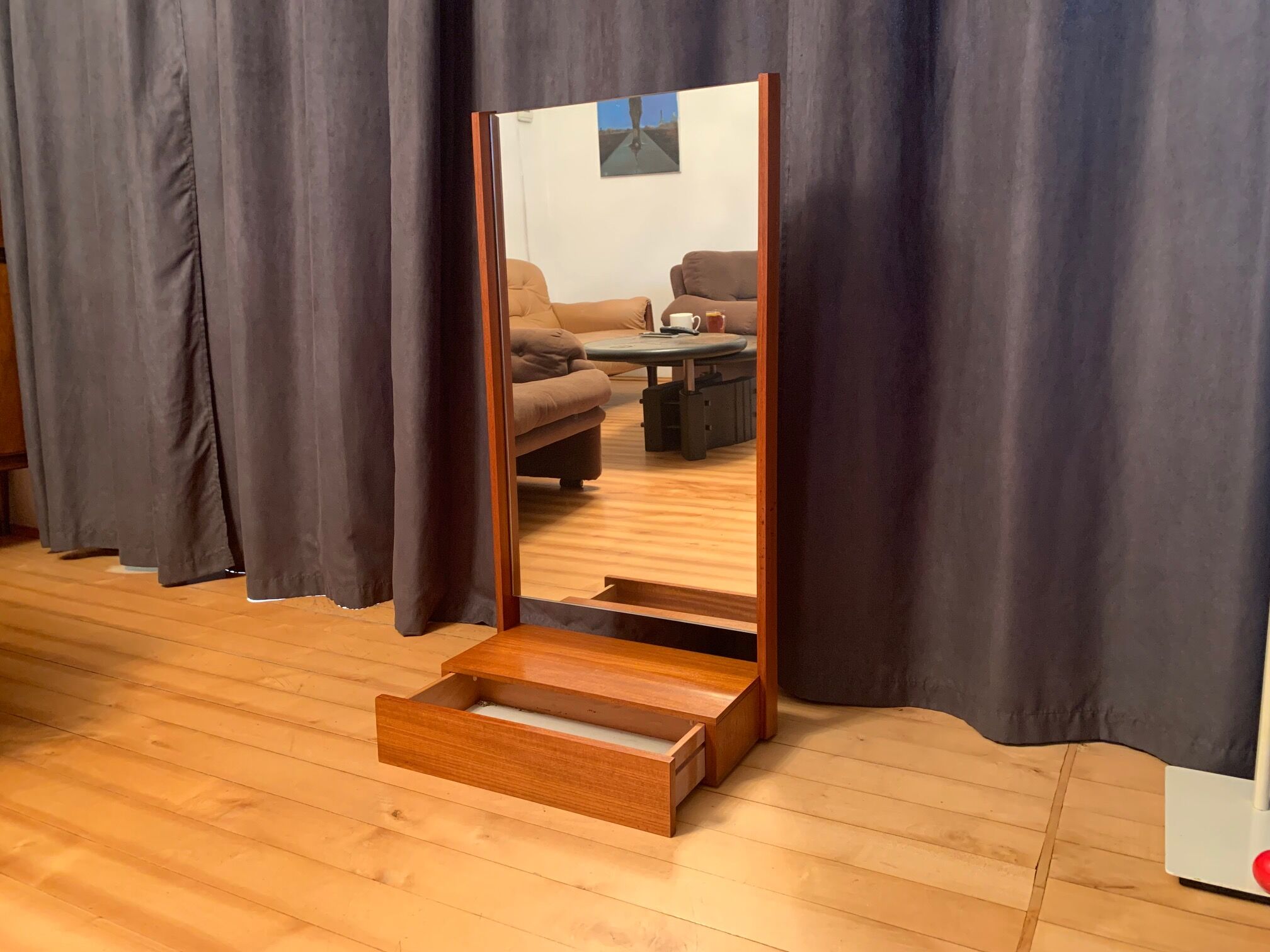 Mirror, wall dressing table, 1970s