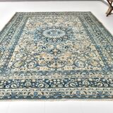 8x11 Rug For Living Room Navy Blue Antique Persian Rug, 260x343Cm