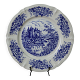 Plat rond vintage Sarreguemines modèle Castle
