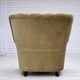 Fauteuil danois des années 1960, velours vert, bois de chêne.
