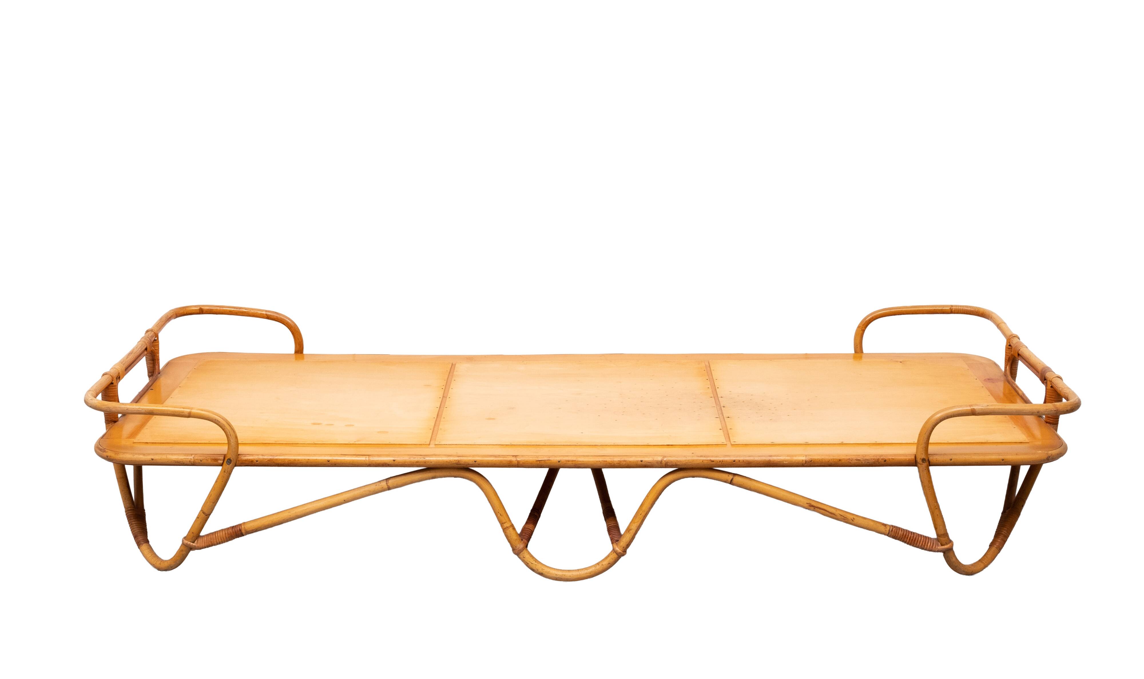 Rohé daybed rattan bed rotan Noordwolde 1950s Holland