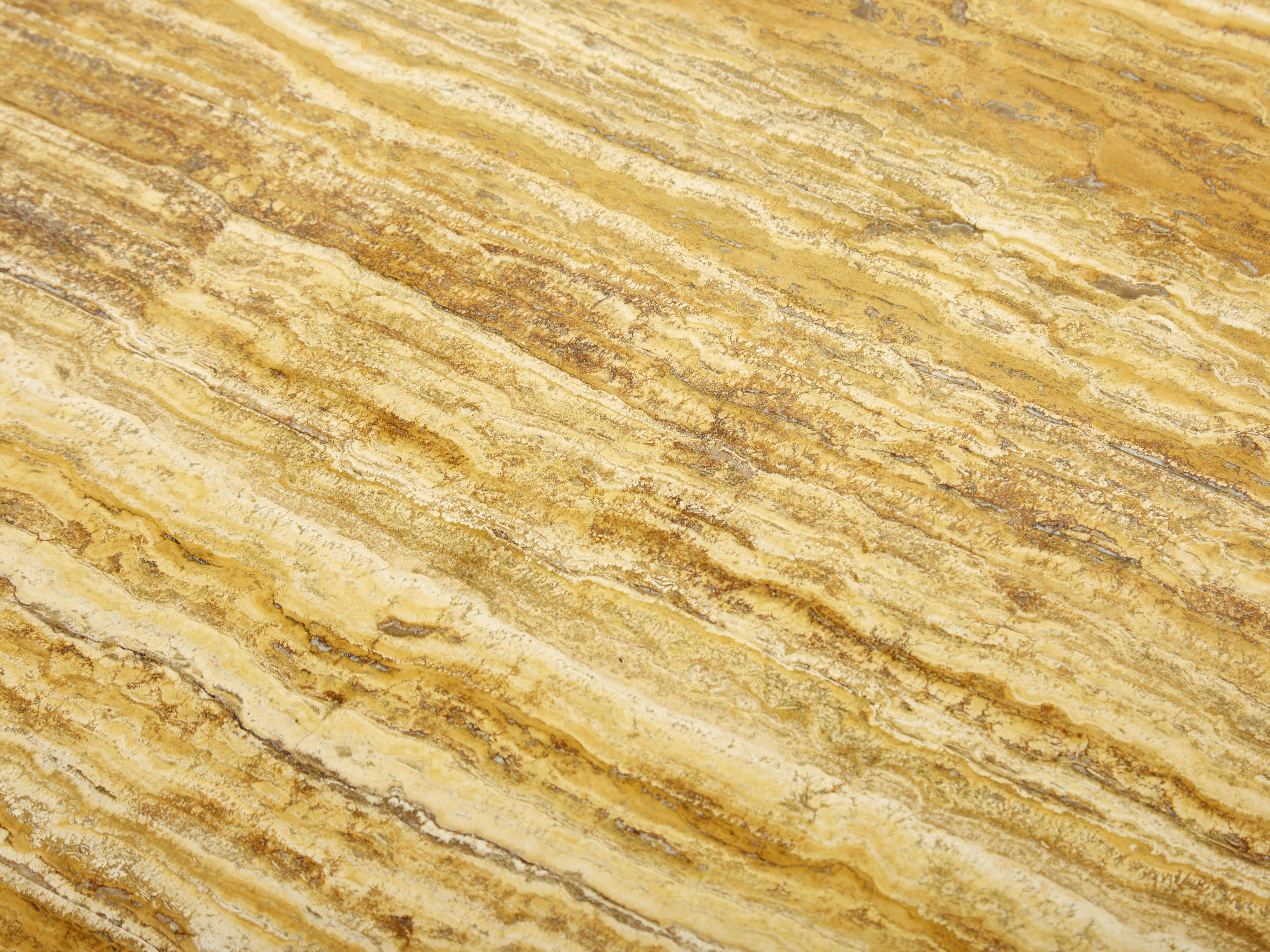 Coffee table chrome aluminum travertine yellow George Ciancimino 1975