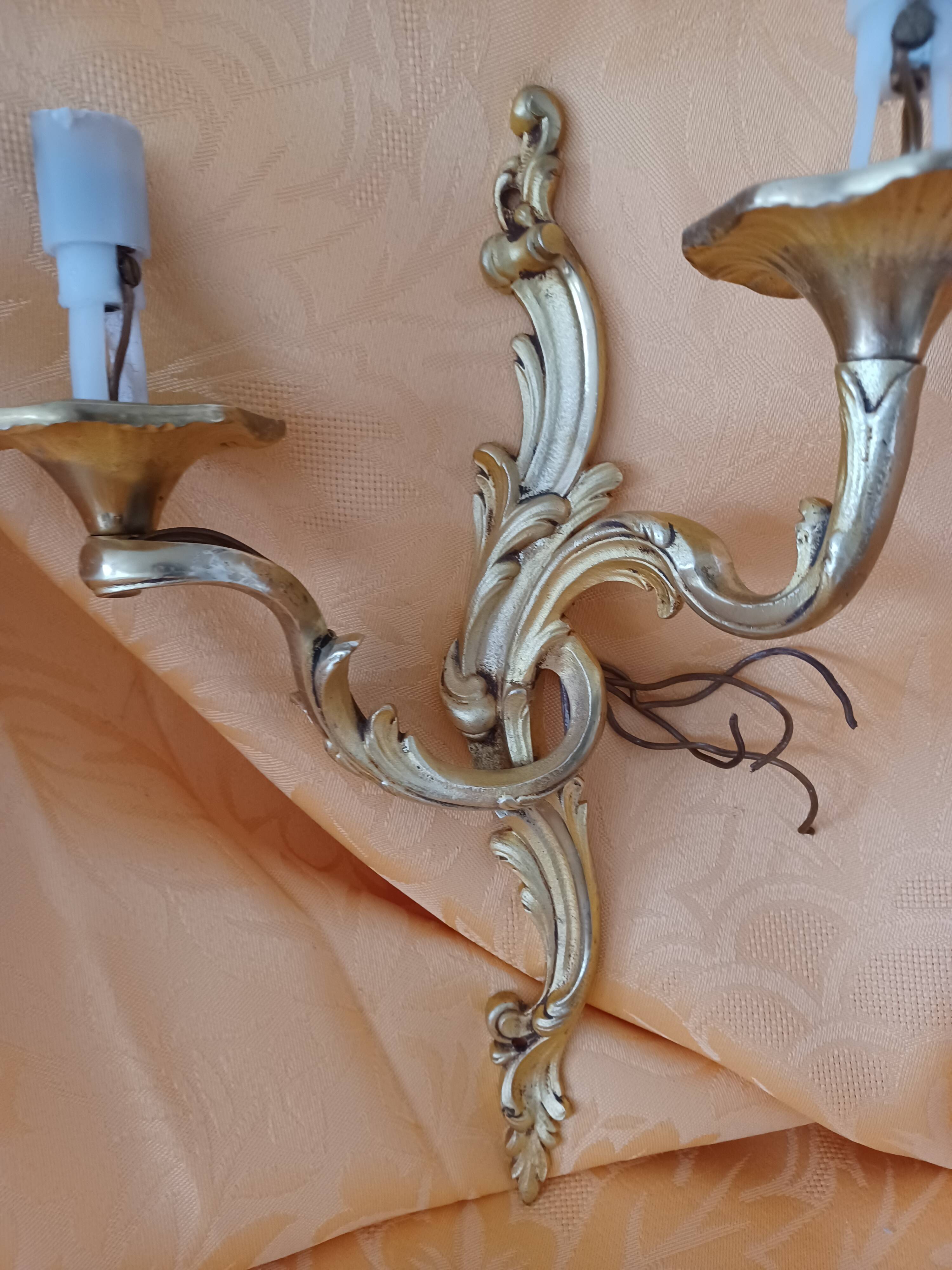 Wall lamp in bronze dora style louis xv