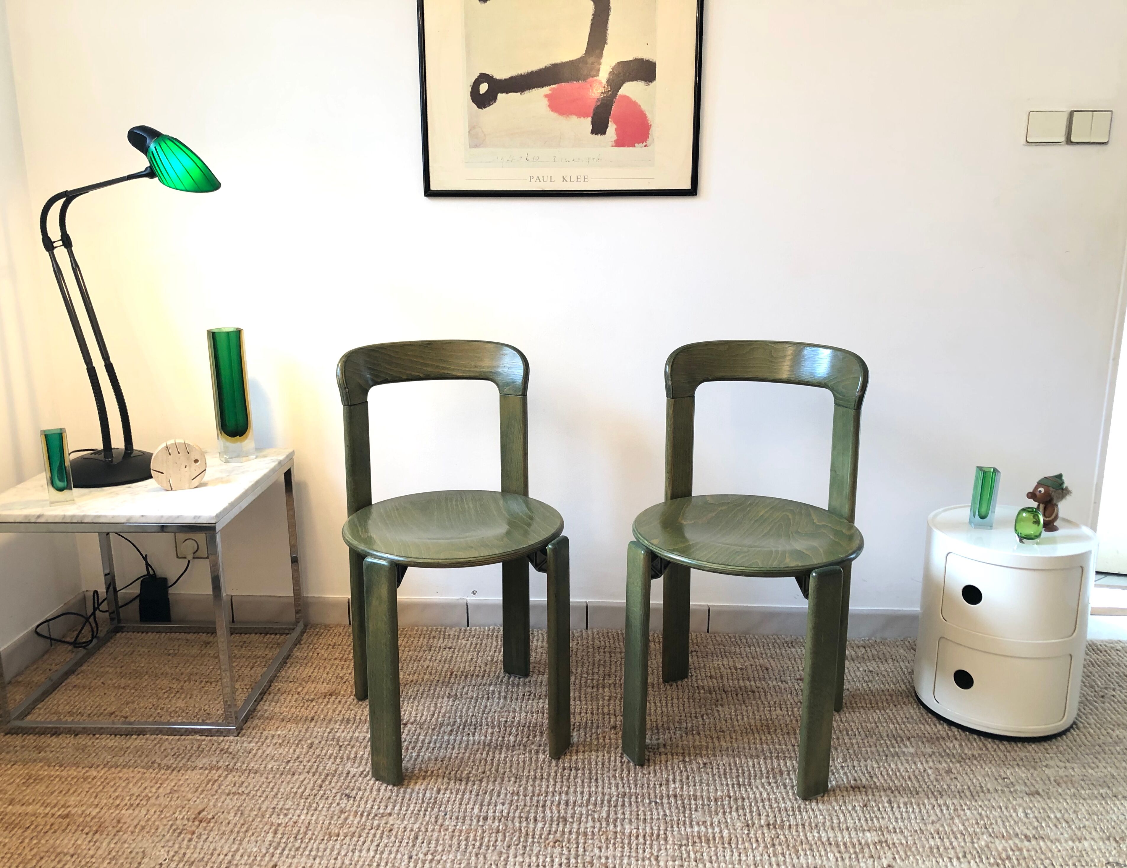 Set of 2 Bruno Rey design chairs