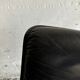 Wilkhahn Delta lounge chair in black leather with polished aluminum base and footrest (1970s)