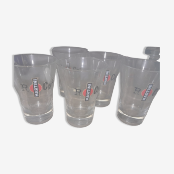 Lot de 5 verres martini