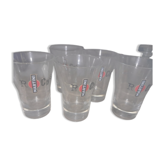 Lot de 5 verres martini