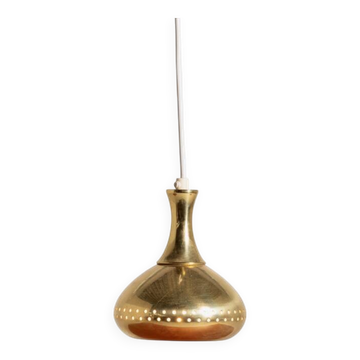 Lampe suspendue en laiton par Scandi-Lamp, années 1960/70.