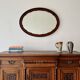 Antique Oval Mahogany Wall Mirror