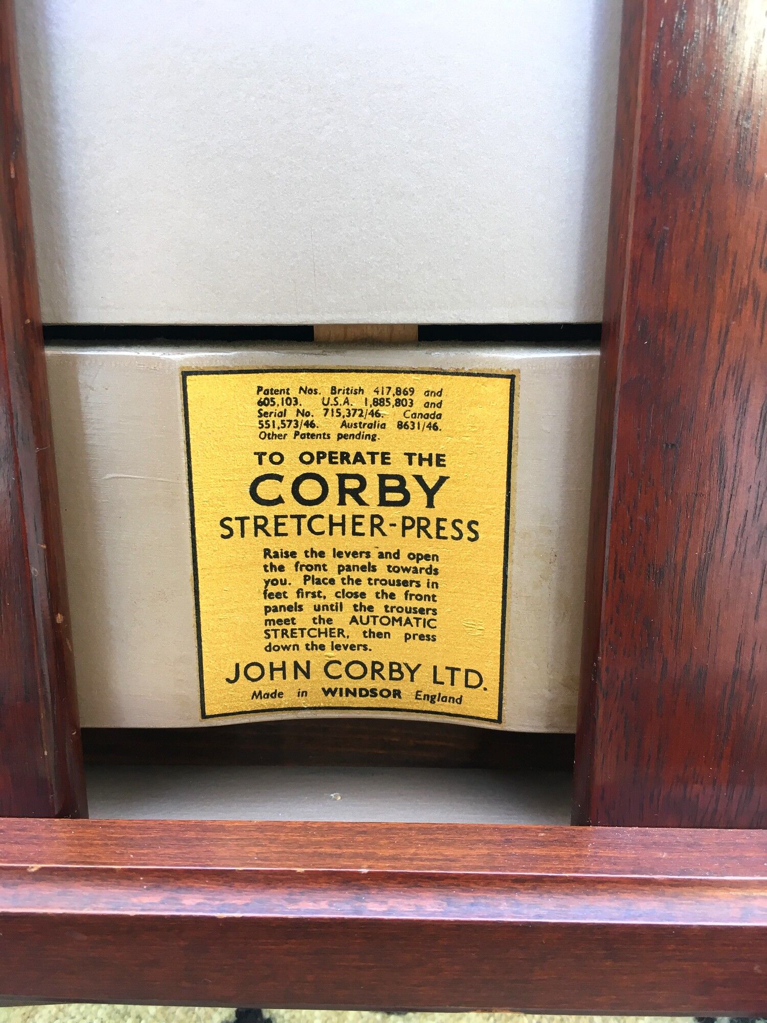 English vintage valet Corby 60s