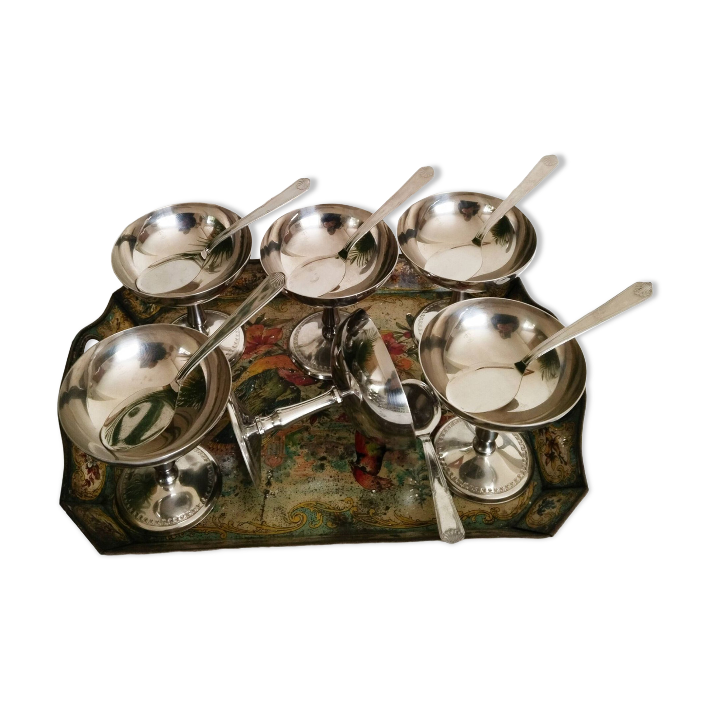 Lot De 6 Coupes à Glace Vintage En Inox 18/10 - Fabrication Française