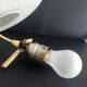 Danish modern mid-century 1950s glass ceiling lamp