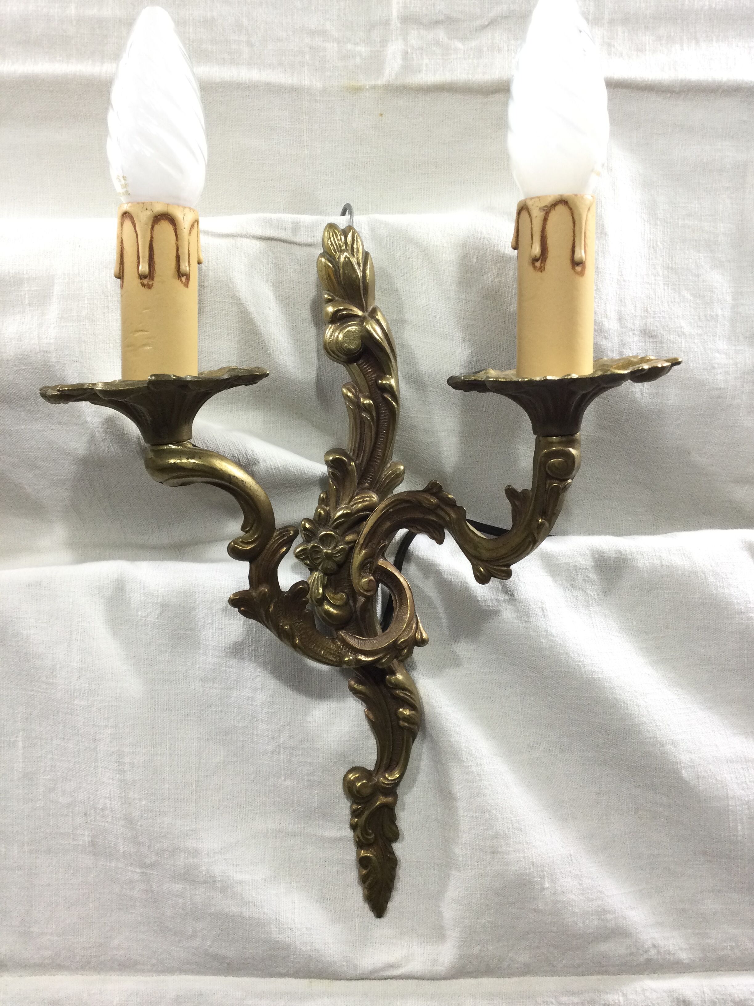 Pair of bronze sconces louis XV style