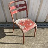 Chaise tolix rouge ancienne