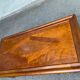 Solid cherry coffee table with 3 drawers in Louis Philippe style, 1980.