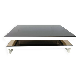 Vintage two tier belgochrom coffee table, 1970s