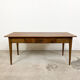 French antique dining table oak and pine
