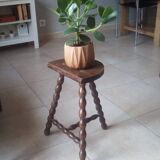 Vintage turned wooden stool
