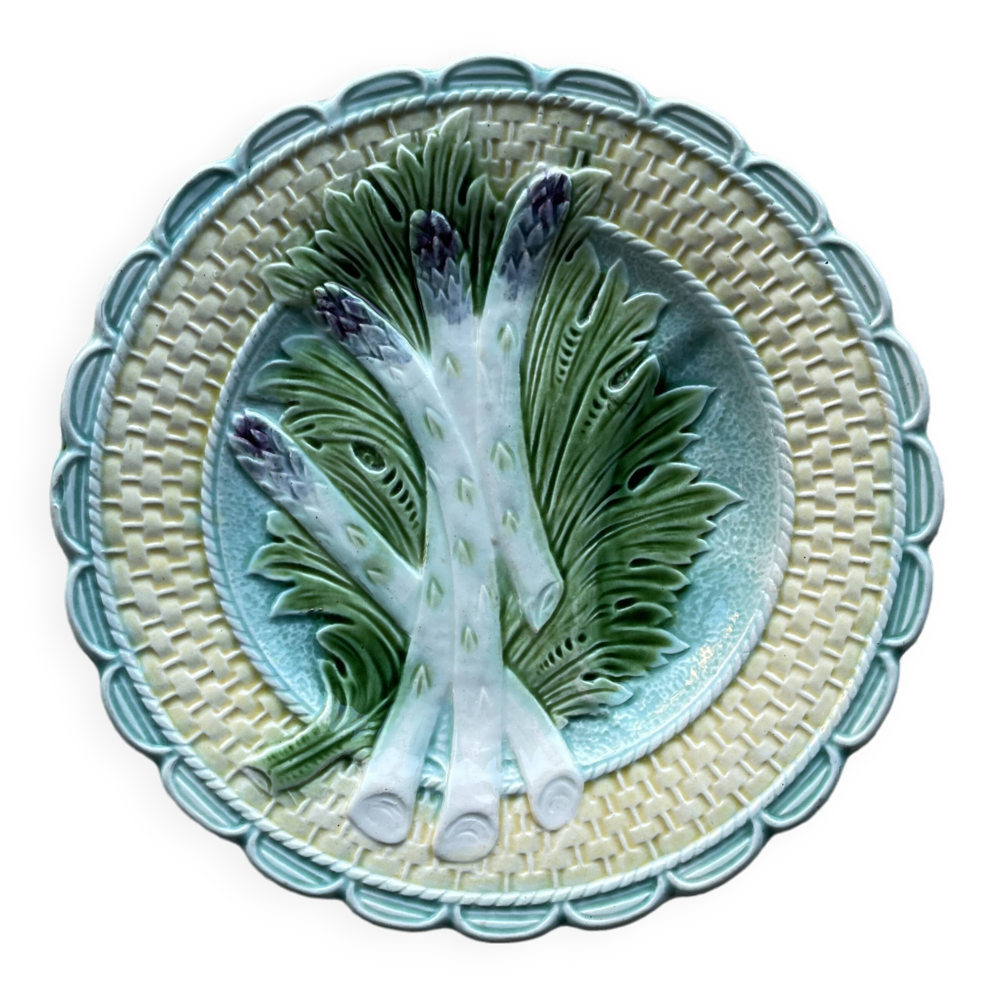 Asparagus plate in old slip