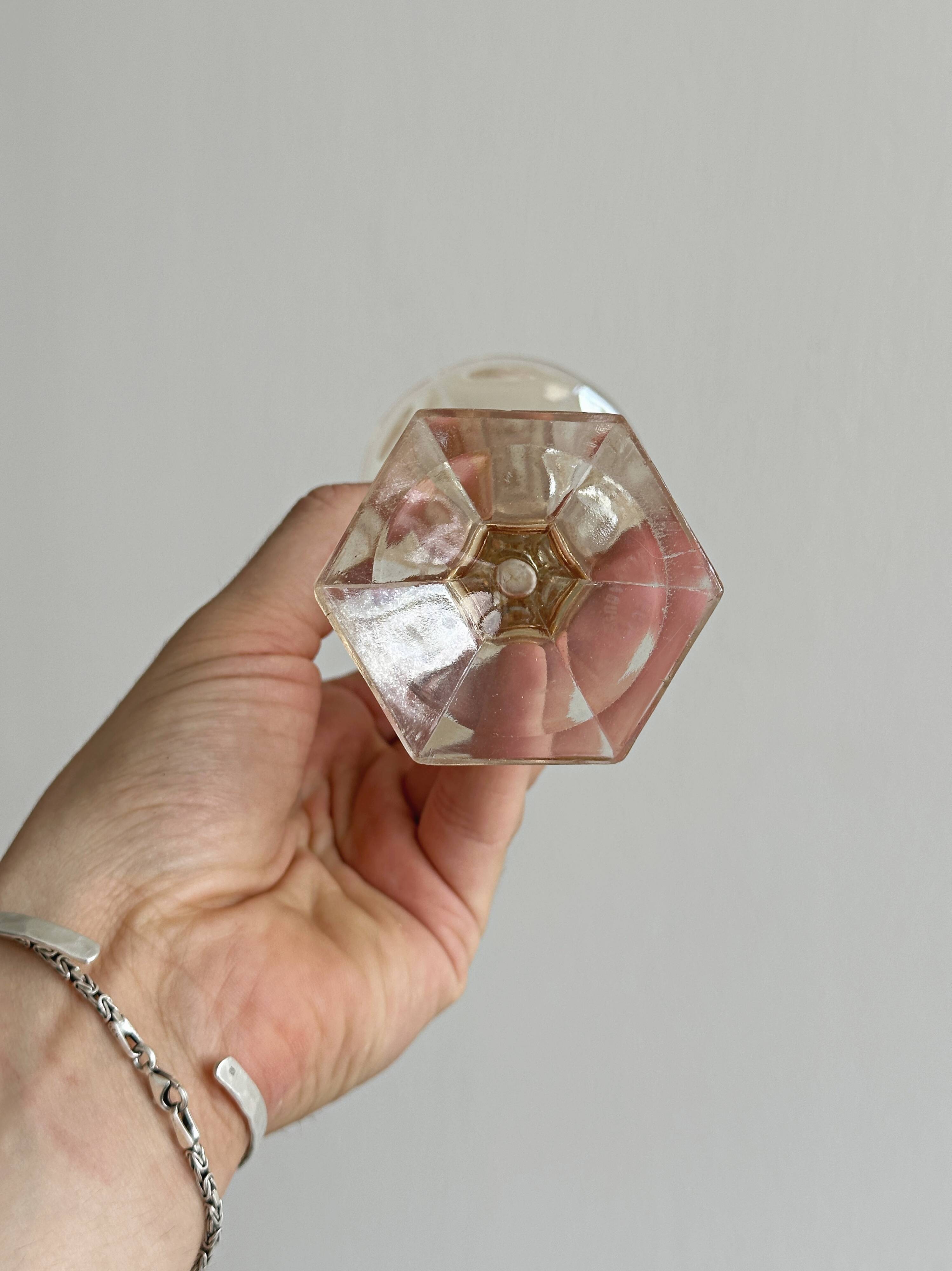 Small Art Deco vase in pale pink glass