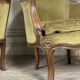 Pair of louis xv style armchairs in carved beech around 1920