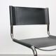 Vintage black leather bauhaus chair, italy