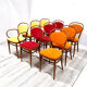 Set of 9 model 215 dining chair  for Thonet, Austria 1980s