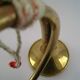 Copper hunting horn for children 2 windings