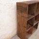 Shelves with vintage wooden lockers