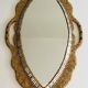 Large papier-mâché mirror, inlays and mirror marquetry.