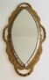 Large papier-mâché mirror, inlays and mirror marquetry.