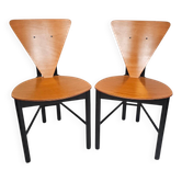 Design italien - design triangulaire - contreplaqué cintré - Italie - années 1980