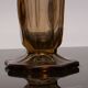 Vintage smoked glass Art Deco vase