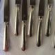 12 entremet knives, silver metal, cross ribbons