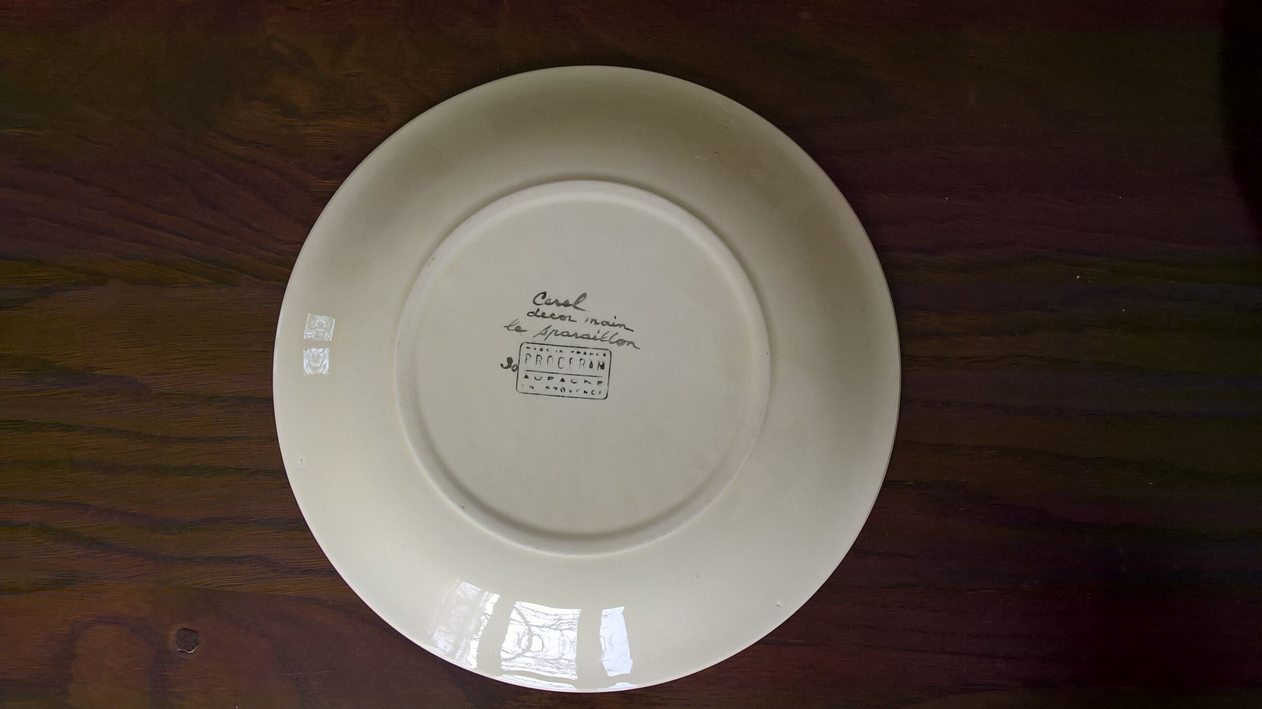 12 fish plates Proceram Cerel Aubagne, 1950s