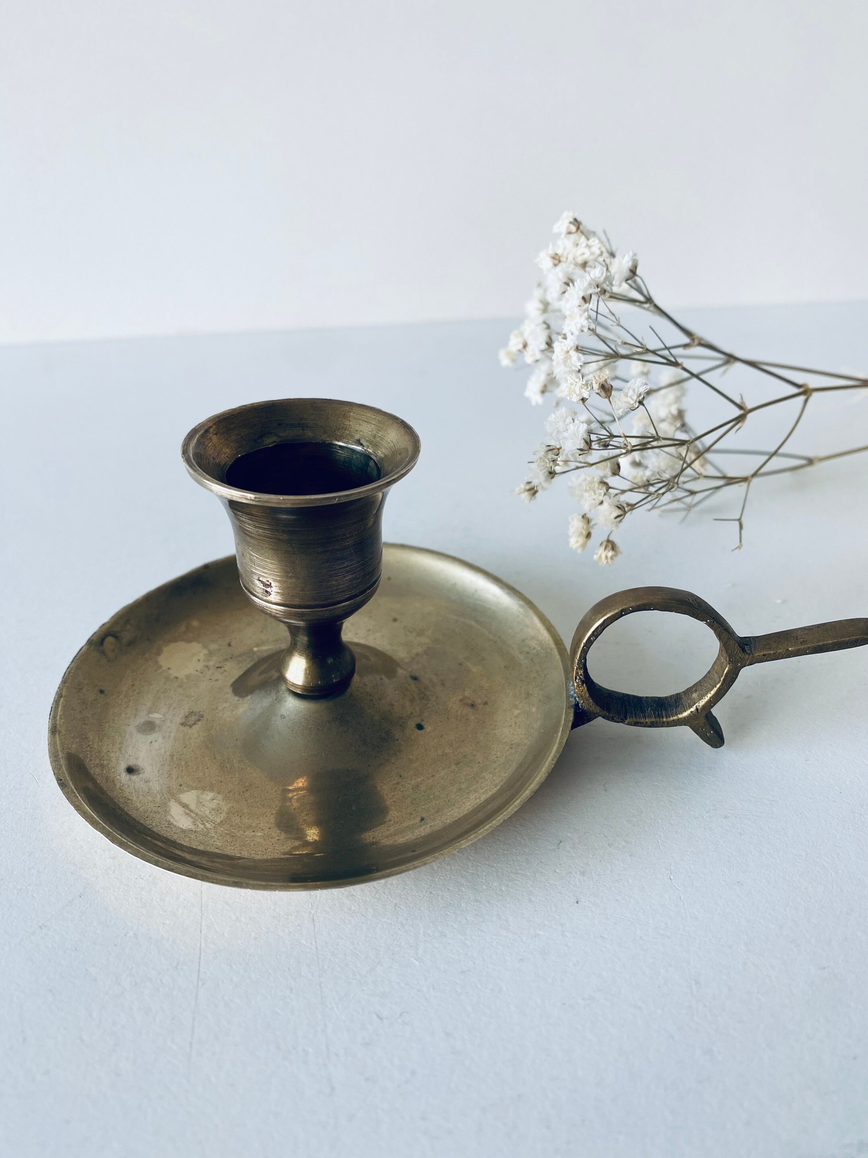 Vintage brass candle holder