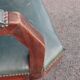 Fauteuil de bureau ancien administratif pivotant vintage