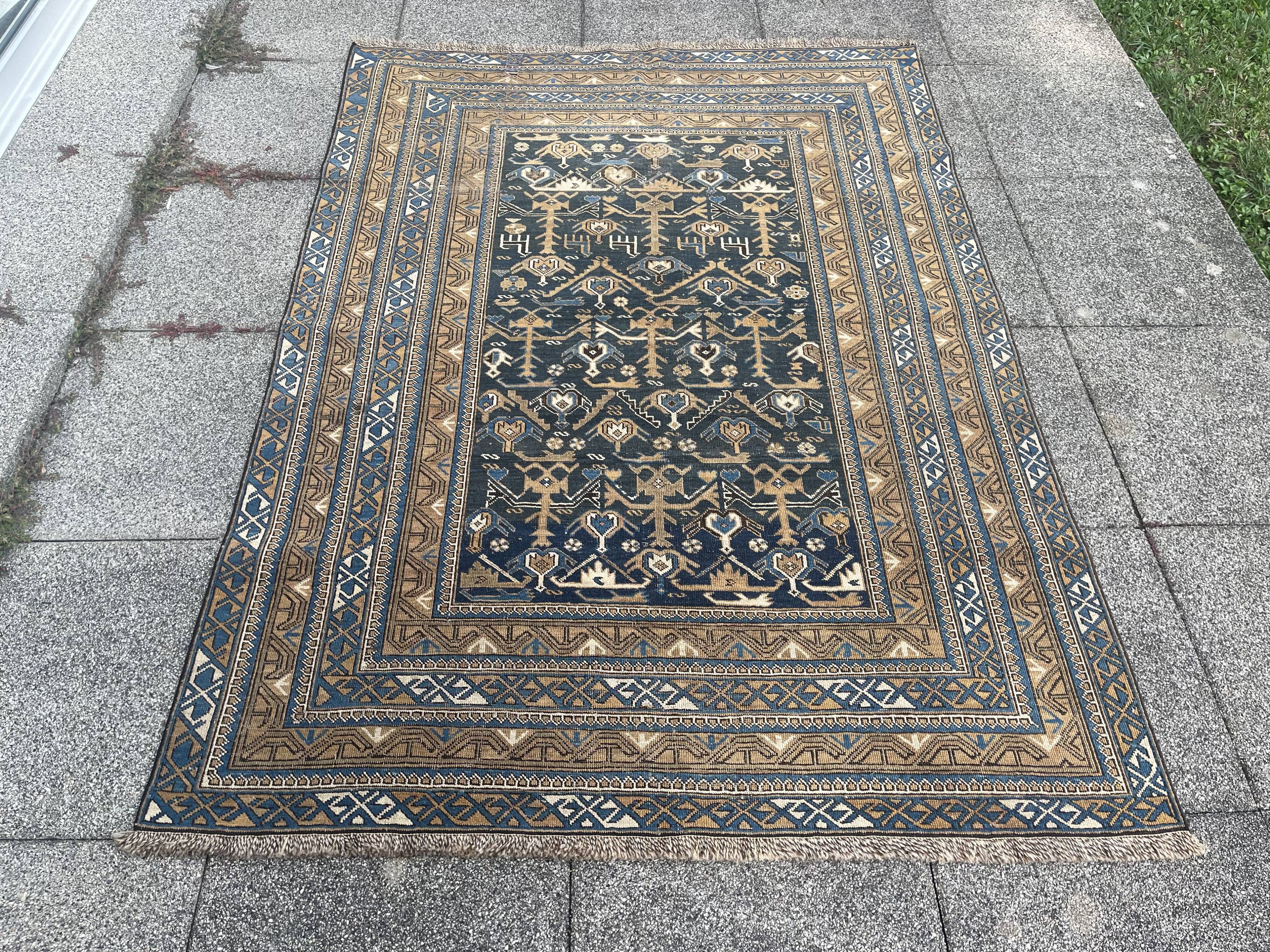 Antique Caucasian Shirvan Carpet