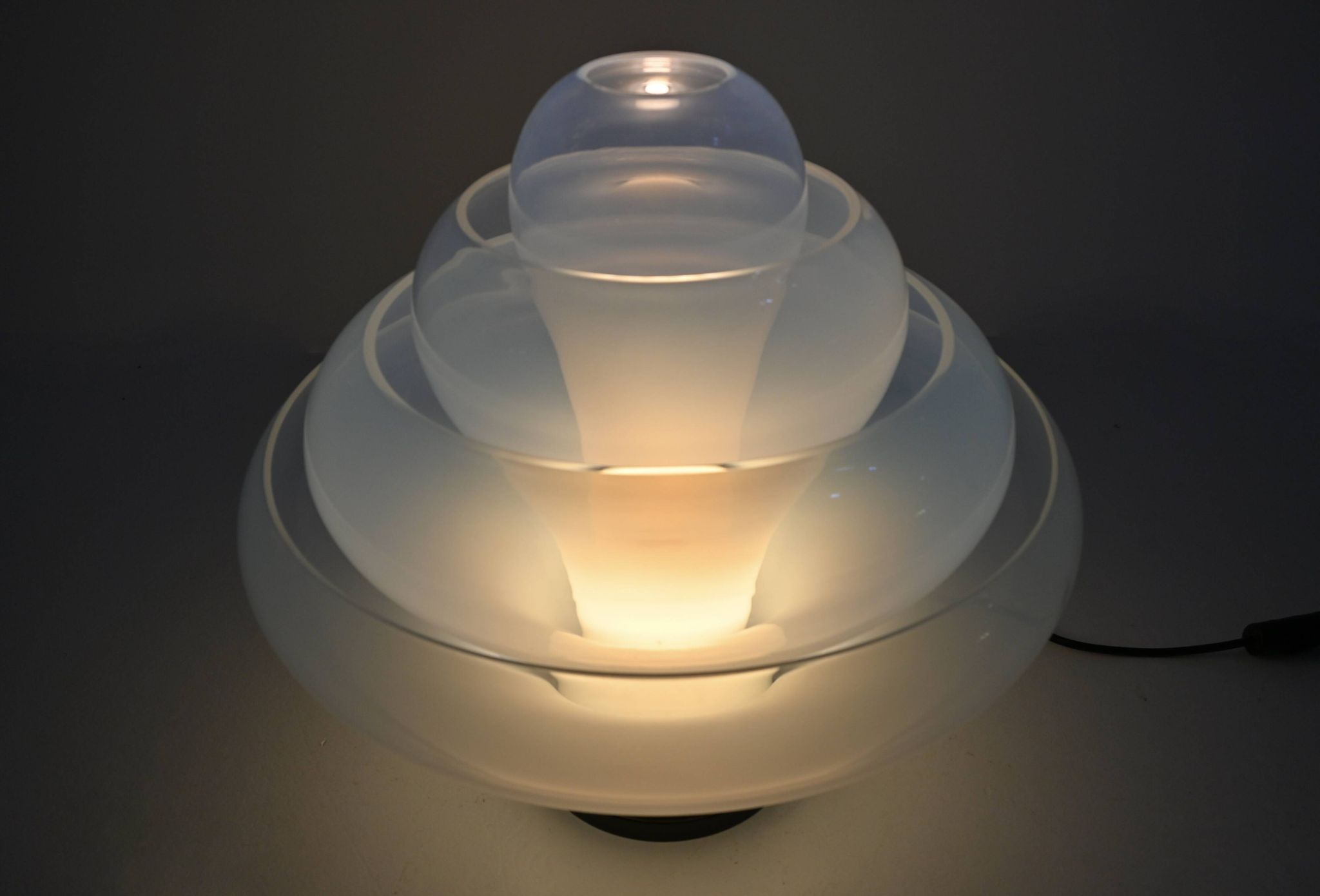 Lotus LT305 table lamp by Carlo Nason for Mazzega, 1960s
