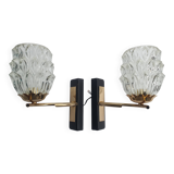 Pair of 1950s gold wall lights