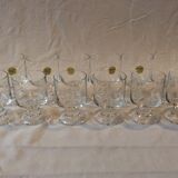 6 wine glasses and 6 vintage water glasses