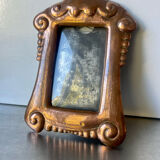 Art nouveau copper metal photo frame