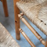 Rustic Friulian chairs with turned legs, set of 12, 1980-1990