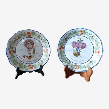 Lot de 2 assiettes Géo Martel