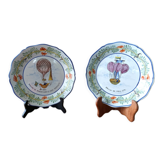 Set of 2 plates Geo Martel $