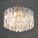 gilded brass and crystal glass chandeliers Palazzo, Kalmar, Austria, 1970