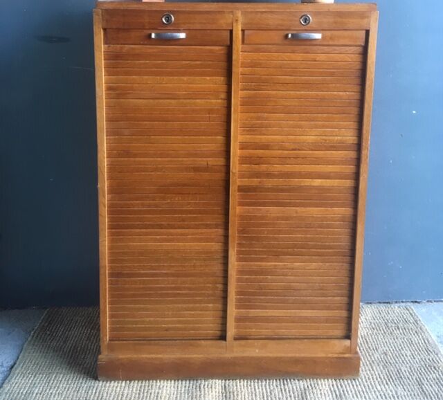 Notary cabinet binder double curtains