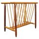 1960s uluv solid beech magazine stand, czechoslovakia