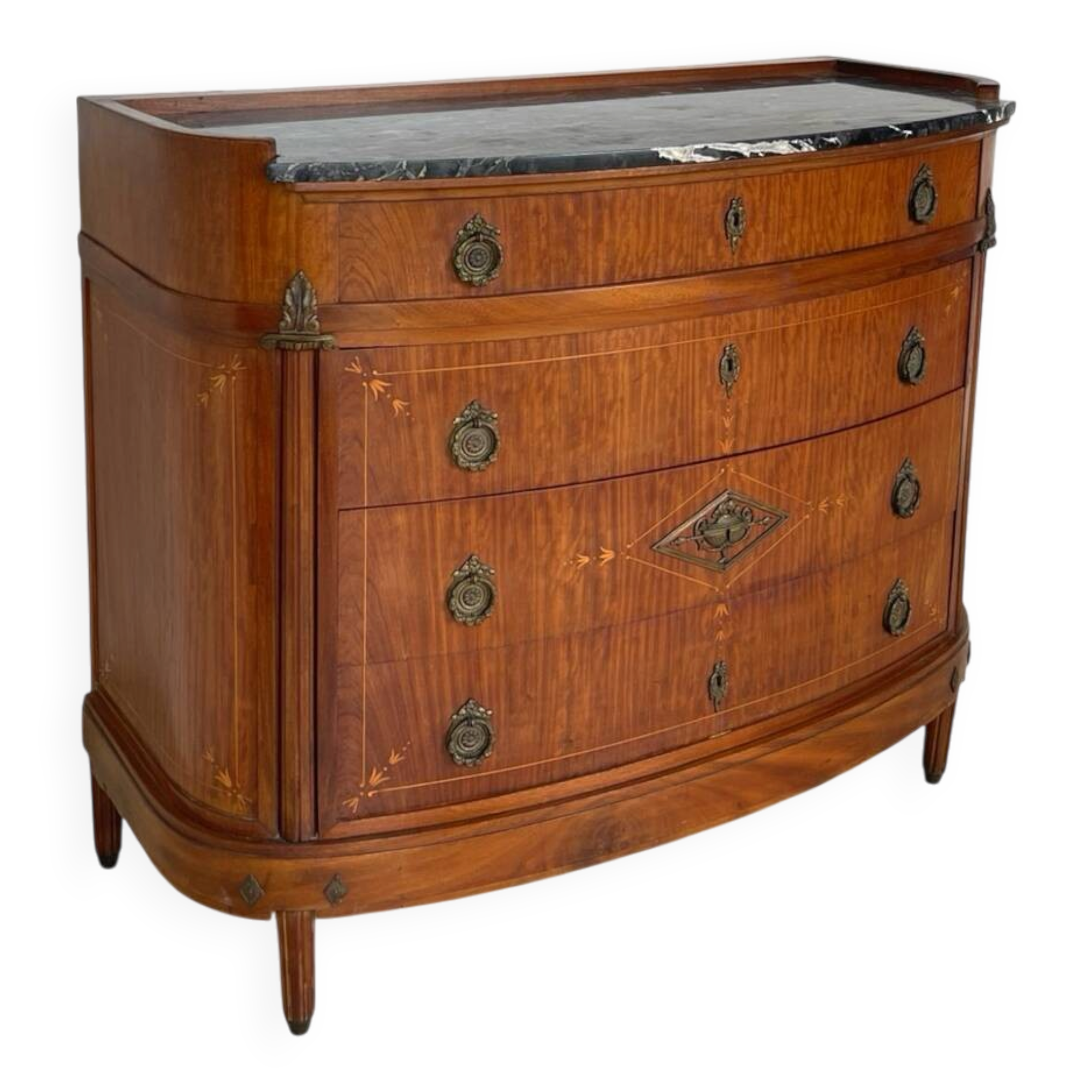 The demi-lune commode/ chest of drawers